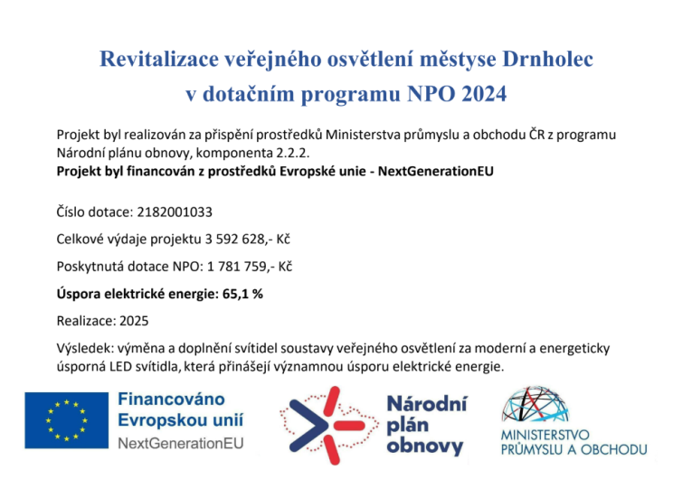 Revitalizace VO Drnholec